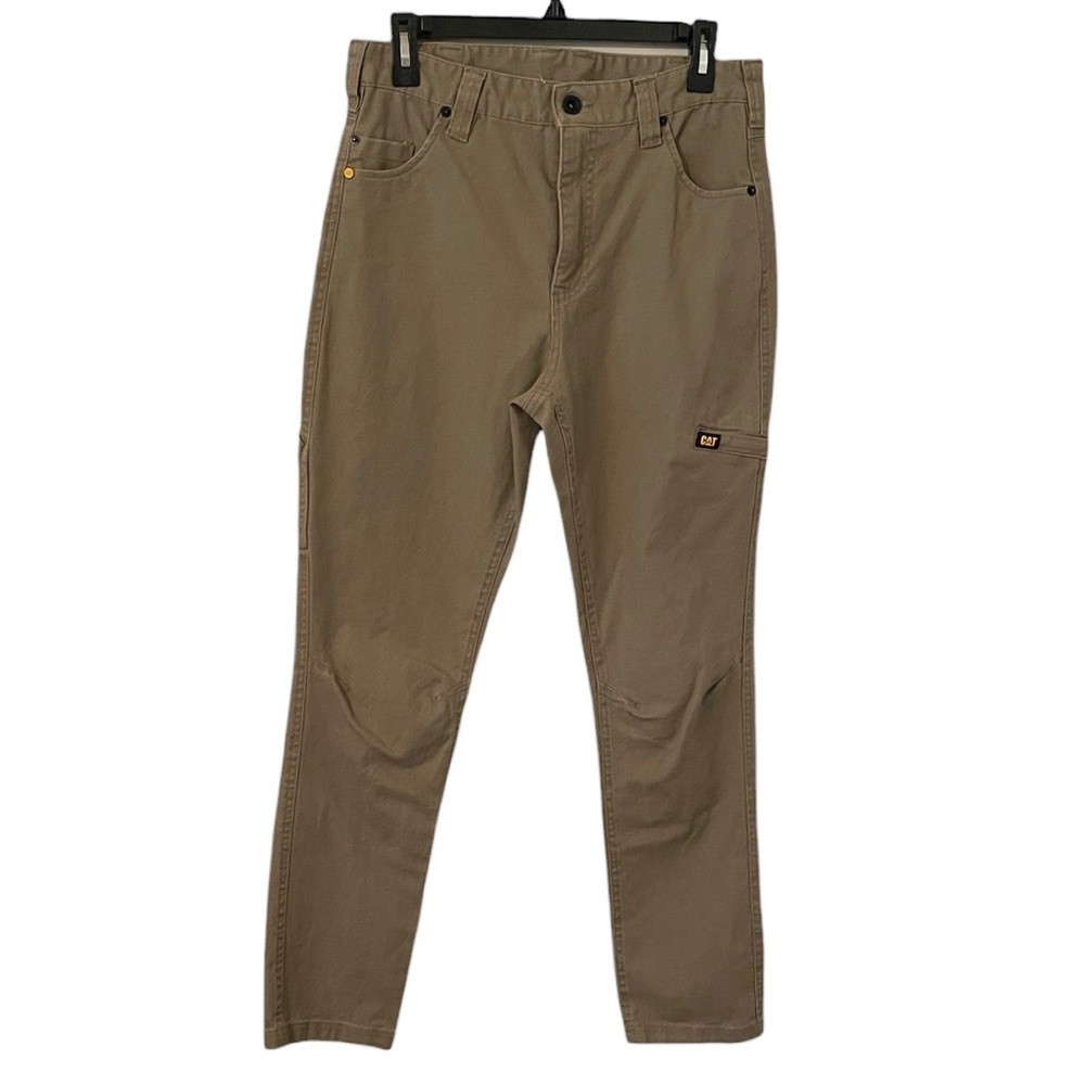 Caterpillar Women’s Khaki Brown Stretch Canvas Utility Work Pants Size 8‎